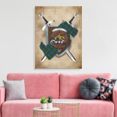 Agnew Clan Badge Crossed Swords Canvas Print キャンバスプリント (インサイチュ (リビング))