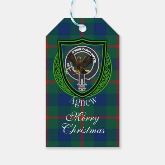 Agnew Scottish Clan Tartan & Crest ギフトタグ (正面)