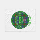 Agnew Scottish Tartan Celtic Thistle フリースブランケット (正面(横))