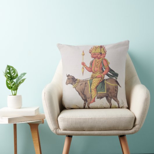 Agniのチャールズエチエンヌパイによって刻まれる火の神 クッション (椅子)