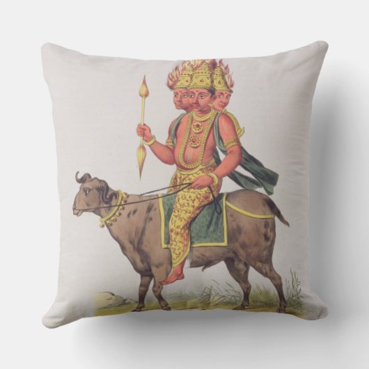 Agniのチャールズエチエンヌパイによって刻まれる火の神 クッション (裏面)