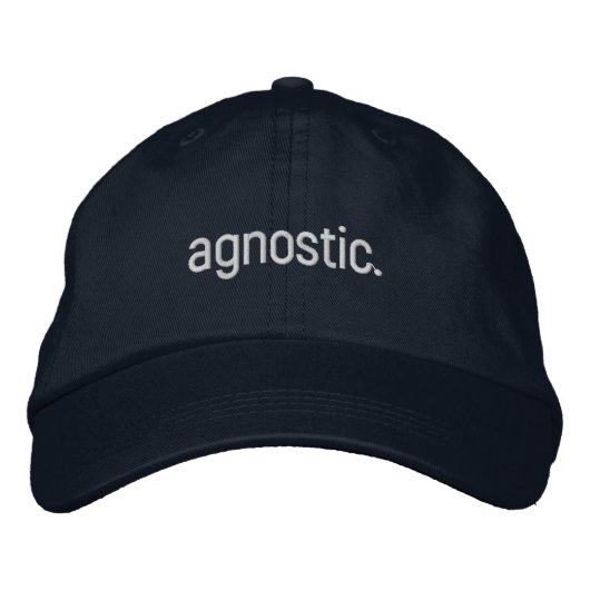 Agnostic VC Hat（ネイビー） 刺繍入りキャップ (正面)