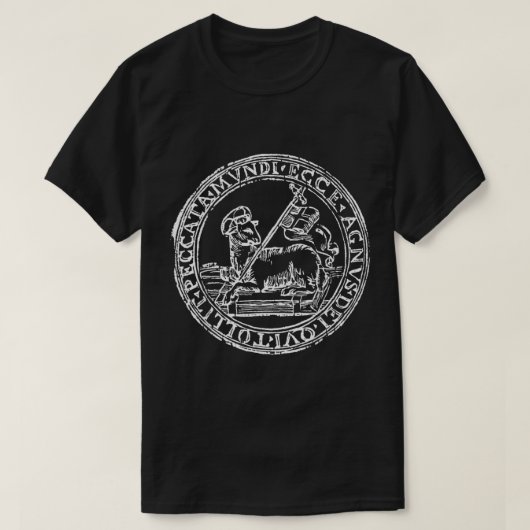 Agnus Dei Lamb神クリスチャンのシンボル Tシャツ (デザイン正面)