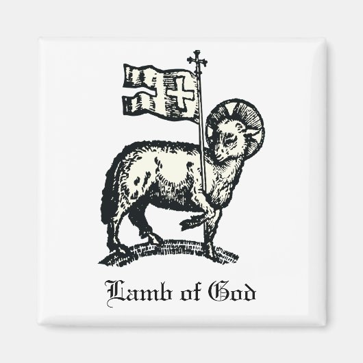Agnus Dei The Paschal Lamb of God Fine Art マグネット (正面)