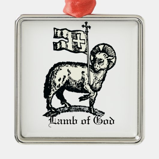 Agnus Dei The Paschal Lamb of God Fine Art  メタルオーナメント (正面)