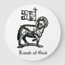 Agnus Dei The Paschal Lamb of God Fine Art ラージ壁時計