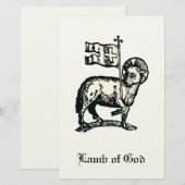 Agnus Dei The Paschal Lamb of God Fine Art  便箋 (正面/裏面)