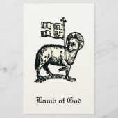 Agnus Dei The Paschal Lamb of God Fine Art 便箋 (正面)
