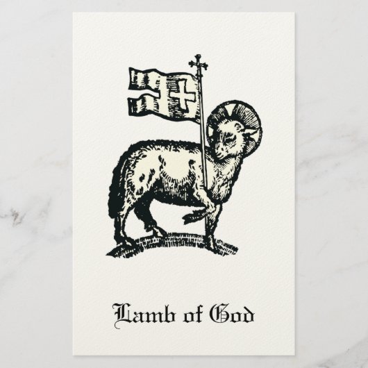 Agnus Dei The Paschal Lamb of God Fine Art  便箋 (正面)