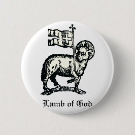 Agnus Dei The Paschal Lamb of God Fine Art 缶バッジ