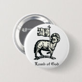 Agnus Dei The Paschal Lamb of God Fine Art  缶バッジ (正面&裏面)