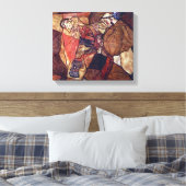 Agony, The Death Ag闘by Egon Schiele キャンバスプリント (インサイチュ (寝室))