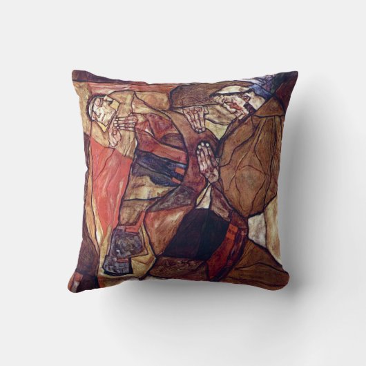 Agony, The Death Ag闘by Egon Schiele クッション (裏面)