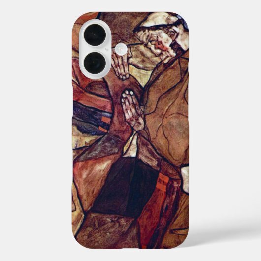 Agony, The Death Ag闘by Egon Schiele Case-Mate iPhoneケース (裏面)