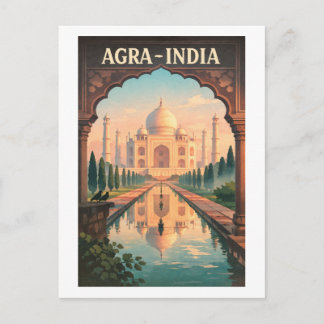 Agra city, India retro travel 2026 ポストカード