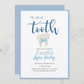 Agra Hadig – アルメニア語第一歯ブルー 招待状 (正面/裏面)