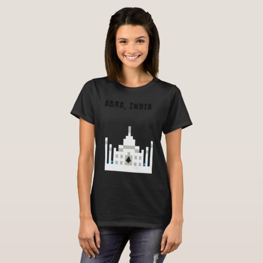 Agra, India the beautiful Taj Mahal Tシャツ (正面フル)