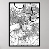 Agra Uttar Pradesh City Map ポスター (正面)