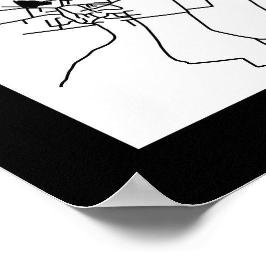 Agra Uttar Pradesh City Map ポスター (角)