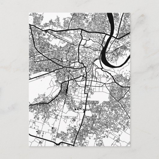 Agra Uttar Pradesh City Map ポストカード (正面)