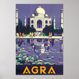 Agra Vintage Travel Poster ポスター