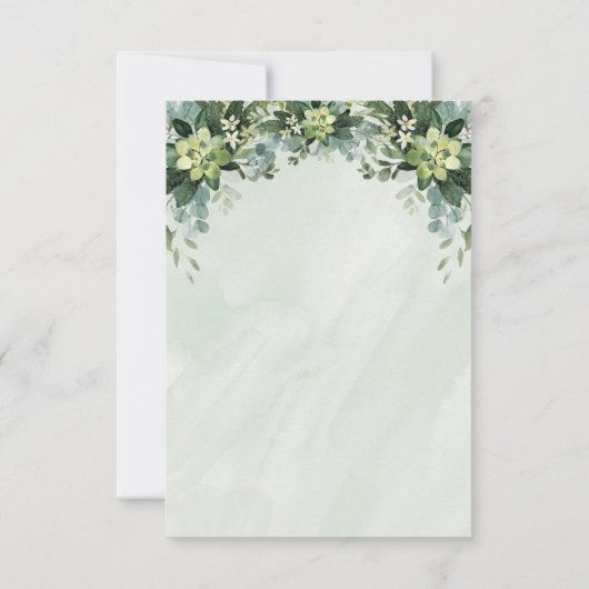 Agradecimientos estilo Verdor de la tarjeta サンキューカード (裏面)