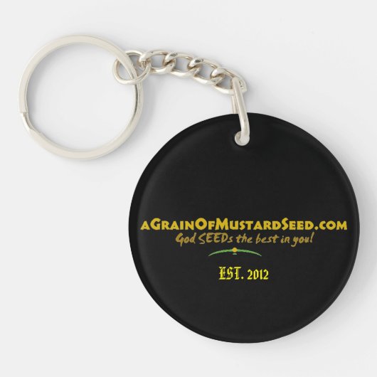 Agrainofmustardseed.com EST 2012 キーホルダー (正面)