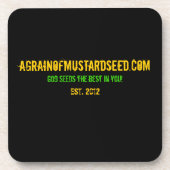 Agrainofmustardseed.com EST 2012 コースター (正面)