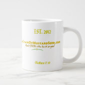 Agrainofmustardseed.com EST 2012 ジャンボコーヒーマグカップ (右)