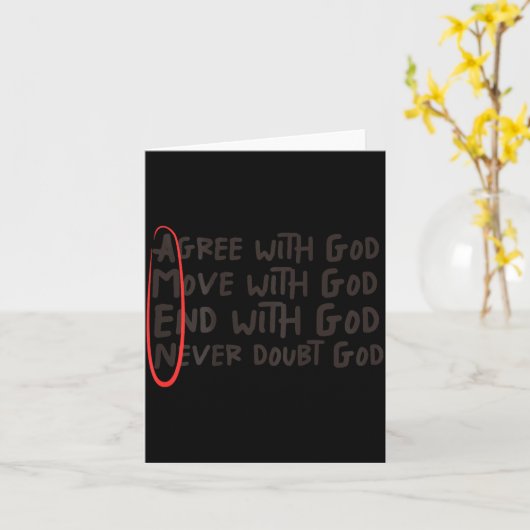 Agree With God Move With God End With God Never Do カード (黄色い花)