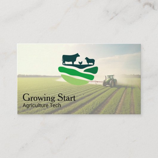 Agriculture | Farmer | Tractor 名刺 (正面)