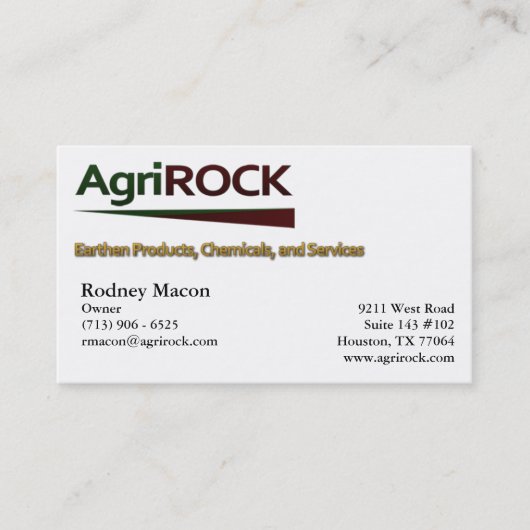AgriRockの名刺 名刺 (正面)