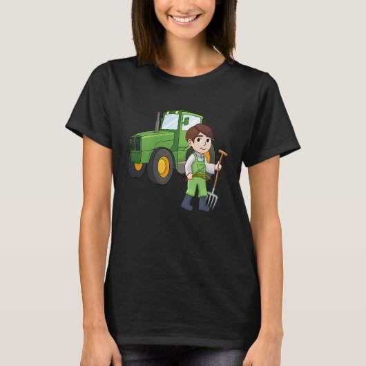 Agronomist tractor agriculture tractor driver farm tシャツ (正面)