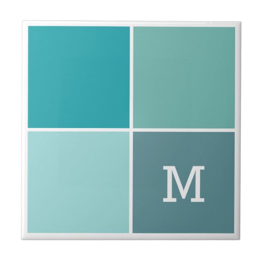 Aguaはカスタムなモノグラムのセラミックタイルを着色します タイル (正面)