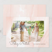 Aguarela foto moderna Feliz Natal シーズンカード (正面/裏面)