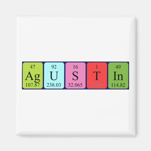 Agustin周期表名磁石 マグネット (正面)