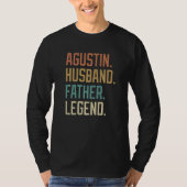 Agustin Husband Father Legend Father's Day Retro Tシャツ (正面)