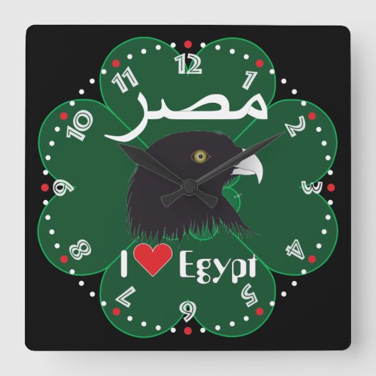 Ägypten - Egypt Uhr スクエア壁時計 (正面)