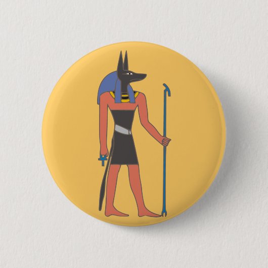 Ägypten Gottheit Anubis egypt deity 缶バッジ (正面)