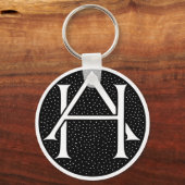 AHモノグラムのためのイニシャル/文字AH。 キーホルダー (正面)