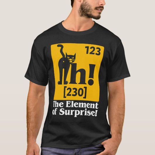 Ah驚きの化学科学の猫の要素 Tシャツ (正面)