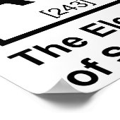 Ah驚きの周期要素記号の要素 ポスター (角)