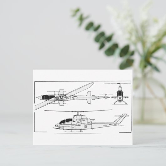 AH1設計図 ポストカード (スタンド正面)