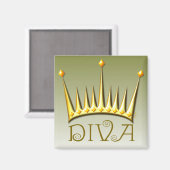 AH2010のDivaマグネット金ゴールド マグネット (正面/裏面)