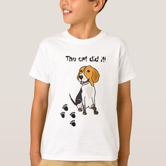 AH – ビーグルBlaming Cat Tシャツ (正面)