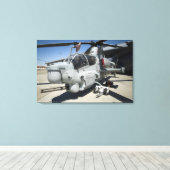 AH-1Zコブラすごい攻撃ヘリコプター キャンバスプリント (インサイチュ (ウッドフロア))