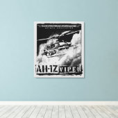 AH-1Zバイパー キャンバスプリント (インサイチュ (ウッドフロア))