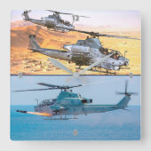 AH-1Zバイパー スクエア壁時計 (正面)