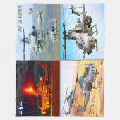 AH-1Zバイパー フリースブランケット (正面)