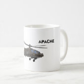 AH-64アパッシュのヘリコプターのマグ コーヒーマグカップ (正面右)